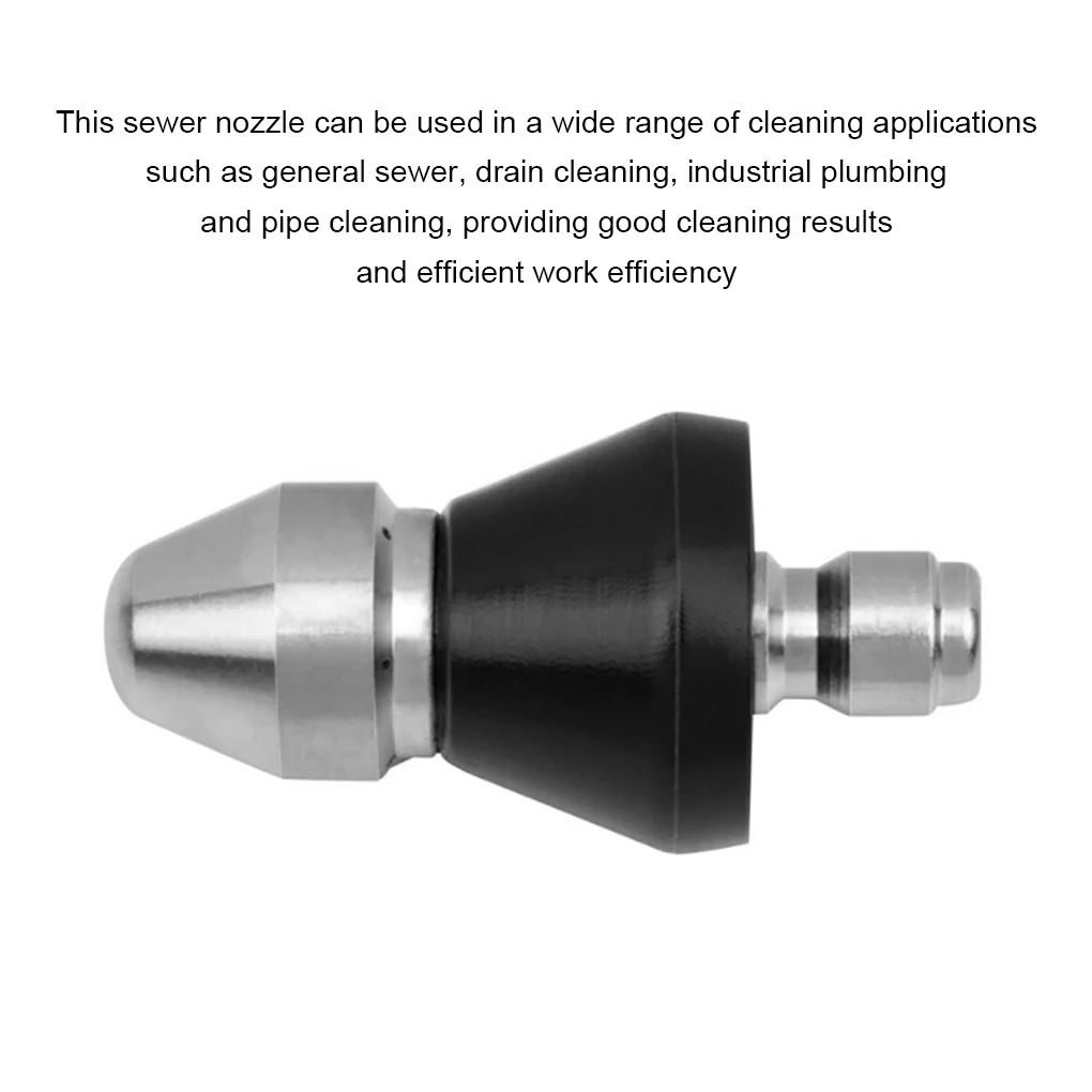 

Thread Pressure Washer 1 Forward 6 Rear Jet Nozzle Sewer Cleaning
