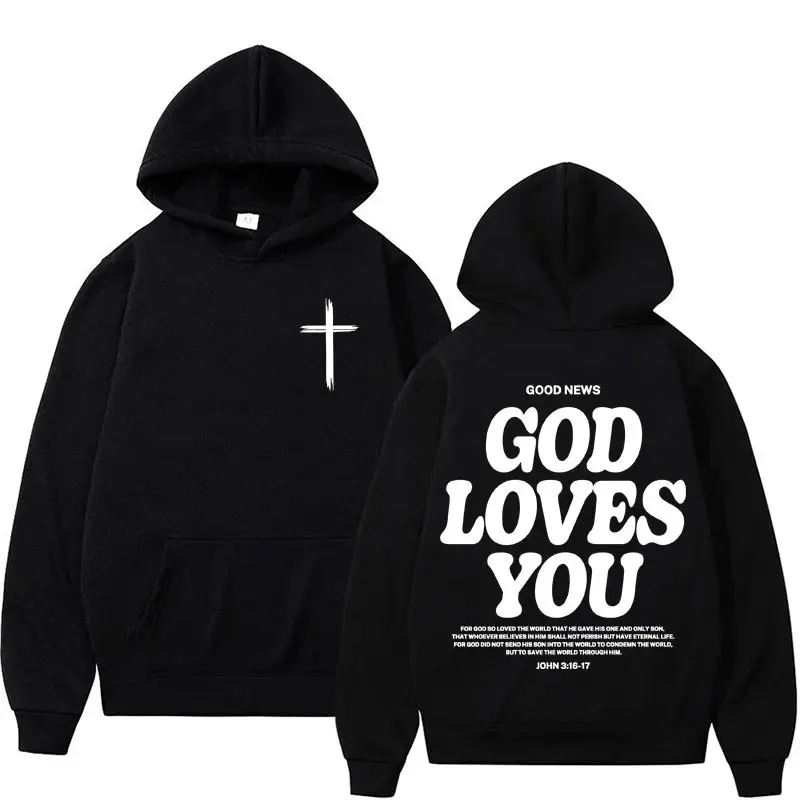 Aesthetic Christian Hoodie Streetwear Men's Jesus Letters Print Vintage Sweatshirt Unisex Fashion Casual Long Sleeve Hoodies Y2K 4