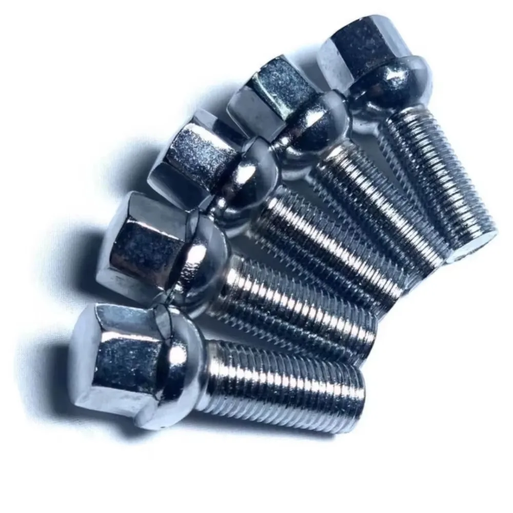 1pc M14x1.5 Extra Long Bolts Lug Bolts Hex 17mm Ball Seat Thread Lenght 23/28/31/35/40/45/50/51/55/60/63/65mm