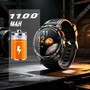 Smartwatch T-Rex3 Pro 2026 per Uomo, 1100mAh, GPS Tracker, Robusto, 120 Giorni di Standby, Impermeabile 10ATM, per Sport Outdoor, con Funzione Chiamata