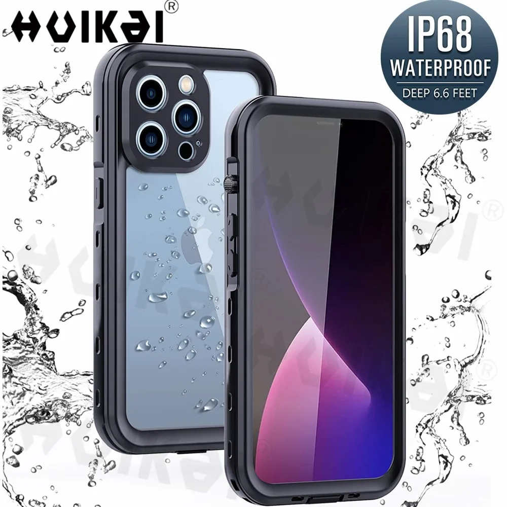 

Водонепроницаемый чехол для iPhone 15 Pro Max 14 Pro Max 13 12 14 Mini 11 Pro Max X XS XR IP68 ударопрочный пыленепроницаемый полноразмерный защитный чехол
