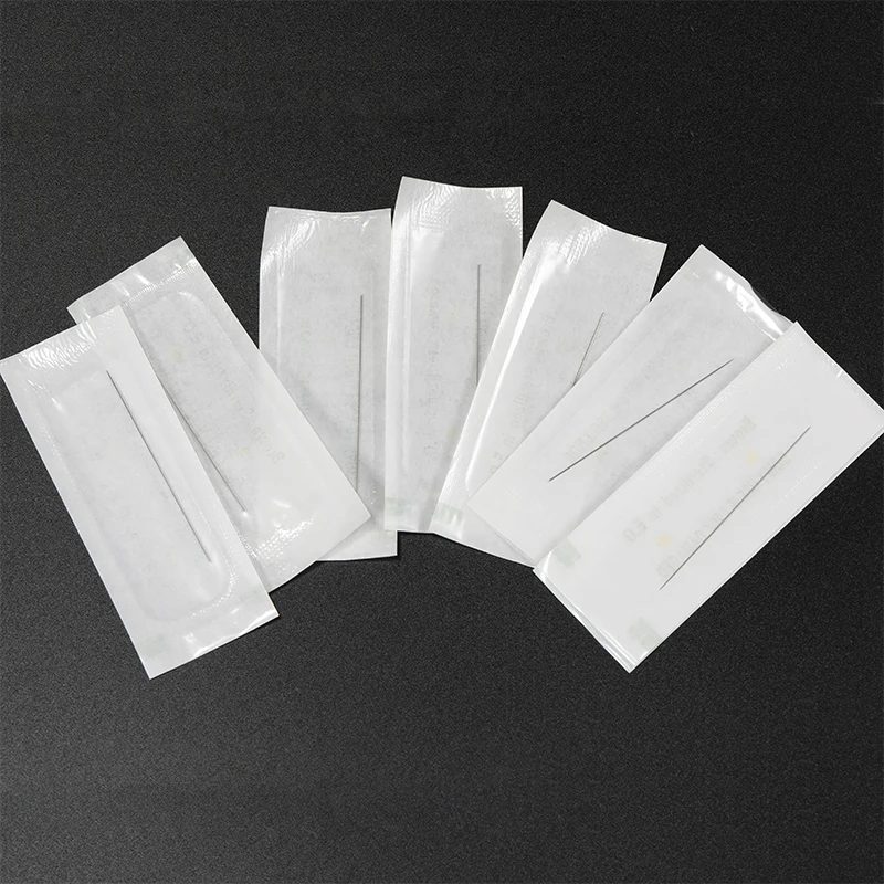 500Pcs 1RL 3RL 0.35*50mm Permanent Makeup Needle Caps Needle Tip Eyebrow Lip Tattoo Caps Nozzle For PMU Machine Supplies
