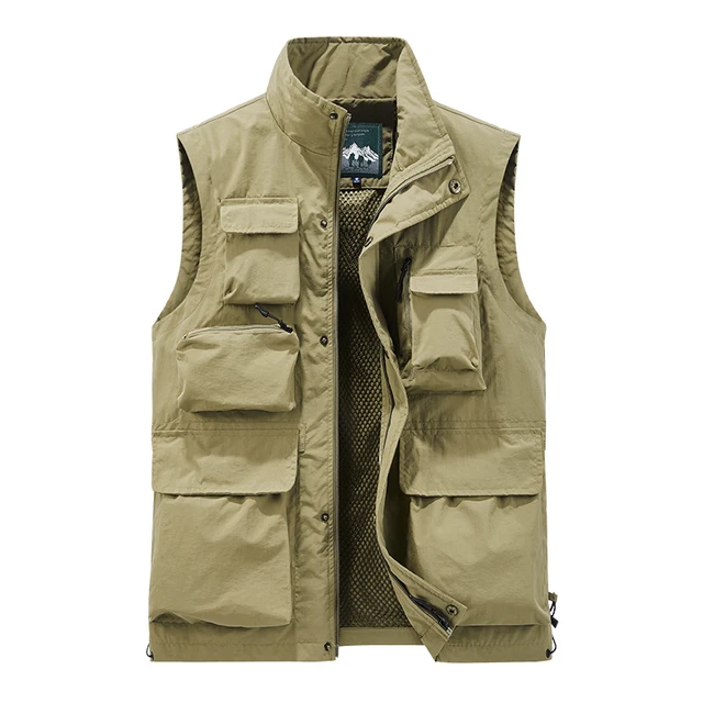 M-5XL Men Outdoor Vests Multi-pocket Hiking Camping Photography