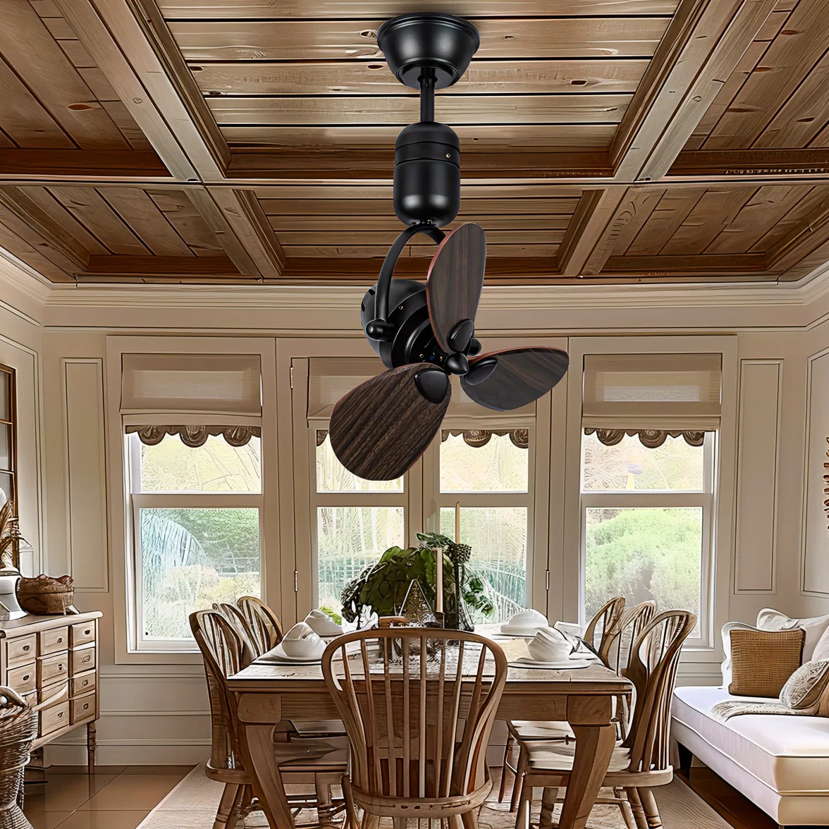 New Creative Shaking Head Ceiling Fan 16 Inch Mini Living Room Bar Balcony Corridor Ceiling Wall Dual Purpose Fan