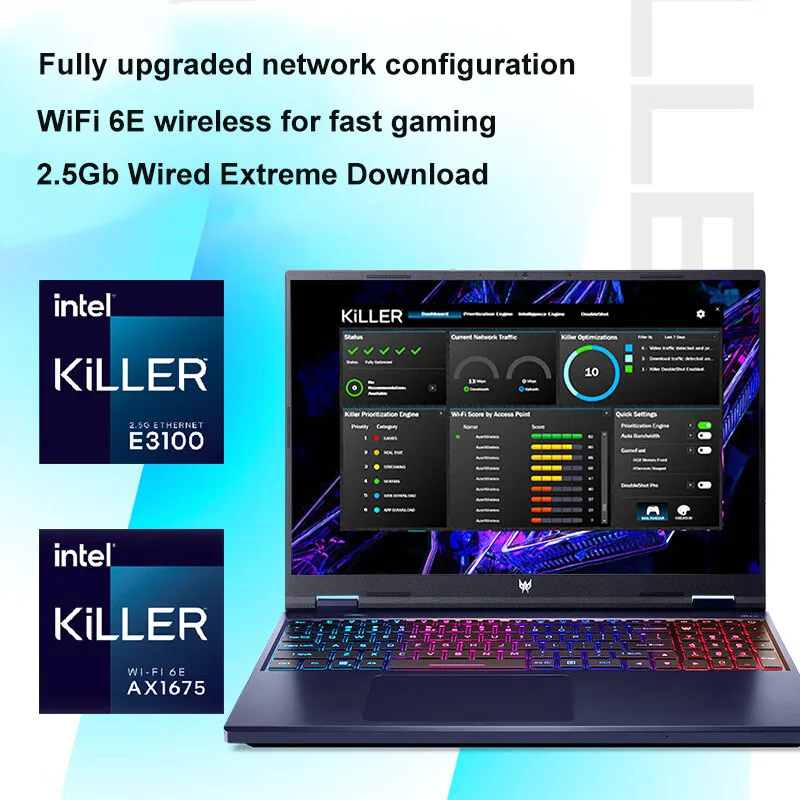2024 Acer Predator Neo Gaming Laptop 16 Inch 2.5K 180Hz IPS Screen Notebook i9-14900HX 32GB 1TB RTX4060 Netbook Laptop Computer 6