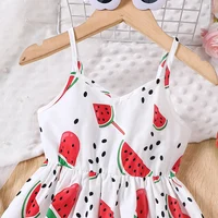 Robe d'été pour filles à imprimé pastèque, style vacances 3