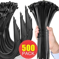 500-100Pcs Cable Tie Cable Binder Plastic Ties Outdoor Resistant Zip Ties Multi-Purpose Self-Locking Wraps Management Bundles 1