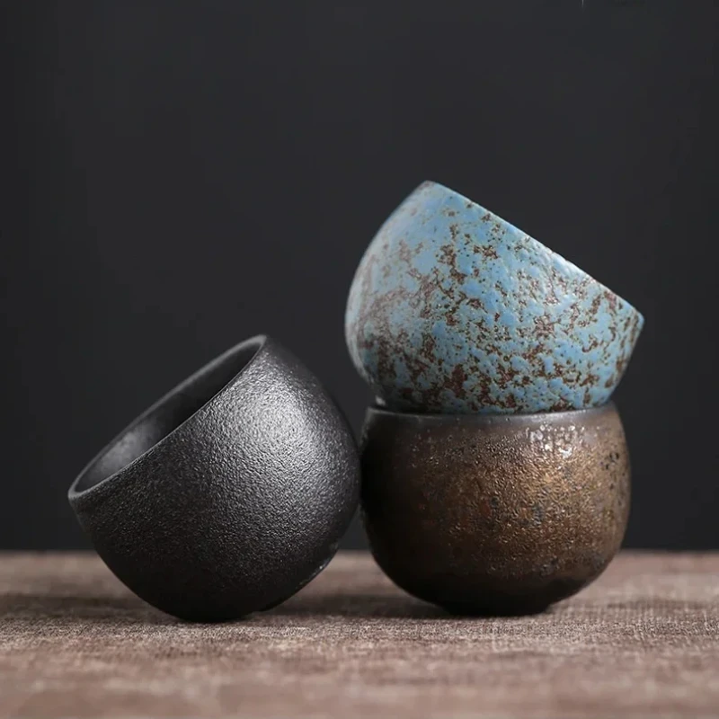 Japanese Ceramic Tea Cup Vintage Rustic Stoneware Handmade Single Cup Zen Home & Tea Ceremony Use Unique Design