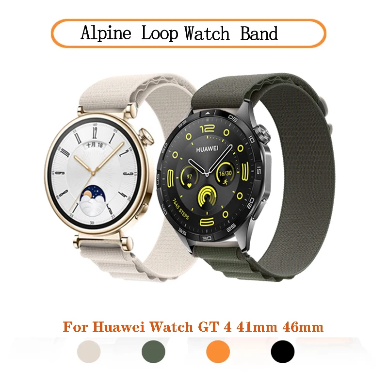 18mm 22mm Strap Band for Huawei Watch GT4 41mm 46mm Alpine Loop bracelet correa Huawei GT 4 WristBand