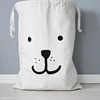 Large Cotton and Linen Laundry Bag Clothes Toys Storage Bag Printing Fabric Drawstring Duffle Bag Dirty Clothes Organizer Bags 4