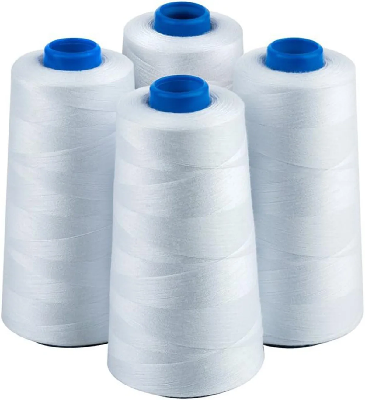 Premium Black Polyester Sewing Thread - 4 Spools, 12,000 Meters Total