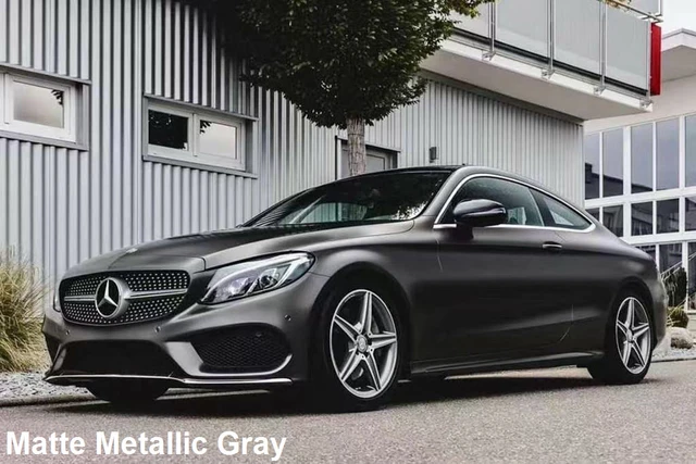 Premium Matte Metallic Amg Gray Vinyl Car Wrap Film With Air Release Like  3m Quality Initial Low Tack Glue 1.52x18m - Car Body Film - AliExpress