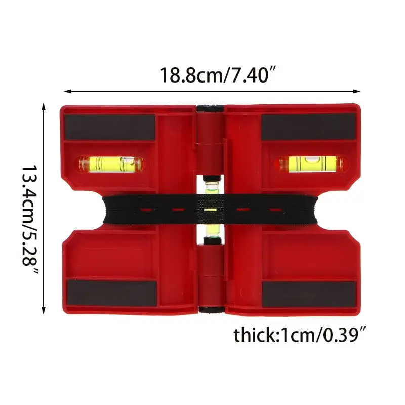 Gauge Spirit Level Inclinometer With Strap 270 Degrees Adjustable Pipe Leveller