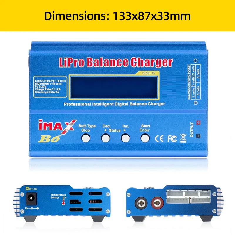 Chargeur Imax B6 80W + Alimentation 12V/5A pour Batteries LiPo/NiMH/Pb