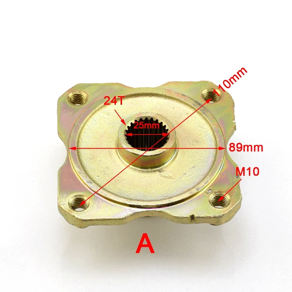 23T 24T 17T Hub Spline 4 Stud 3 hole Axle Mounting brackets Wheel Hub Fits 50cc- 125cc 150cc 250cc Quad Dirt Bike ATV Buggy