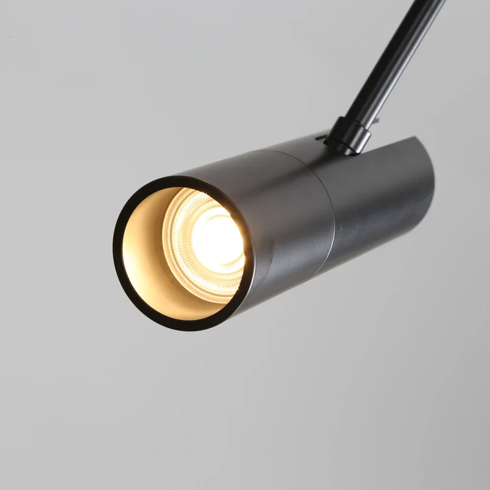 Nordic Modern Concise Pendant Light Black Chandelier for Bedroom Bedside Reading Bar Coffee Decor Hanging Lamp Adjustable Angle 4