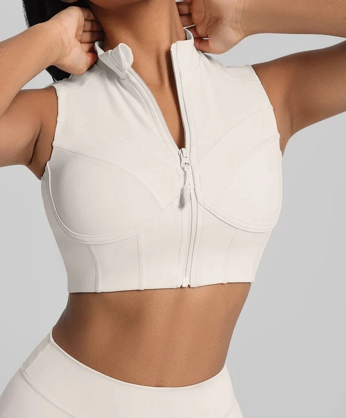 “Ayla” Zip Up Vest and Leggings Activewear Set - Image 2