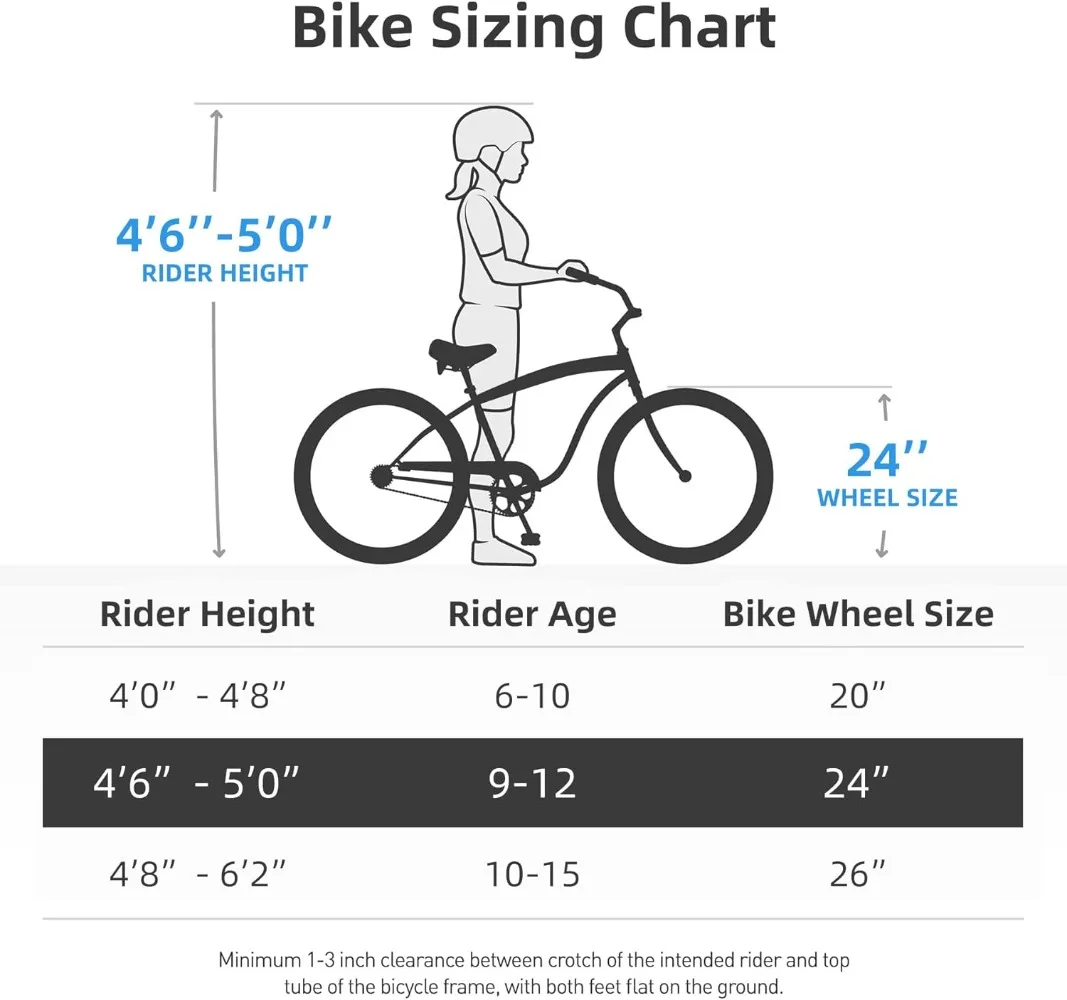 Women's Beach Cruiser Bike Size Chart Best Bike Frame Size