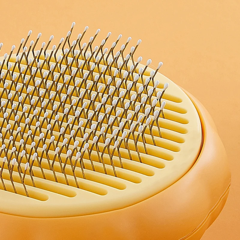 Pumpkin Pet Brush Self Cleaning Slicker Brushes for Shedding Dog Cat Grooming Comb Removes Loose Underlayers and Tangled Hair