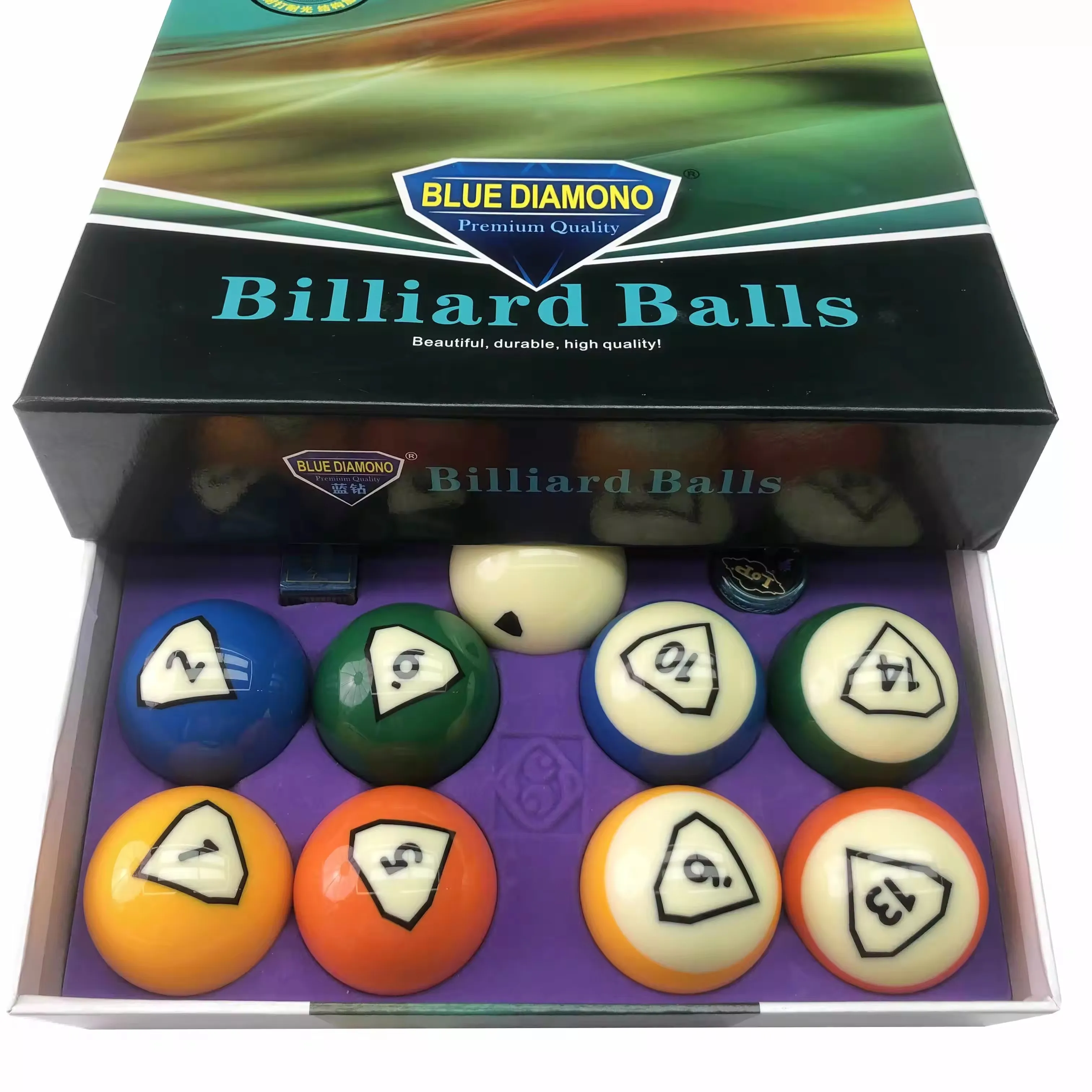 9-ball Standard Billiards 57.2mm High Brightness Durable Crystal American Billiards Accessories Factory Direct Price