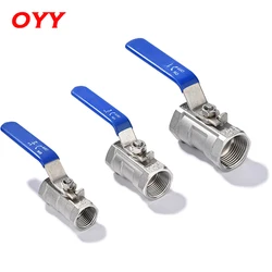 Ball Valve 304 Stainless Steel One Piece Inner Wire Home Heating Switch Valve DN8/10/15/20/25/32/40/50/65/80/100