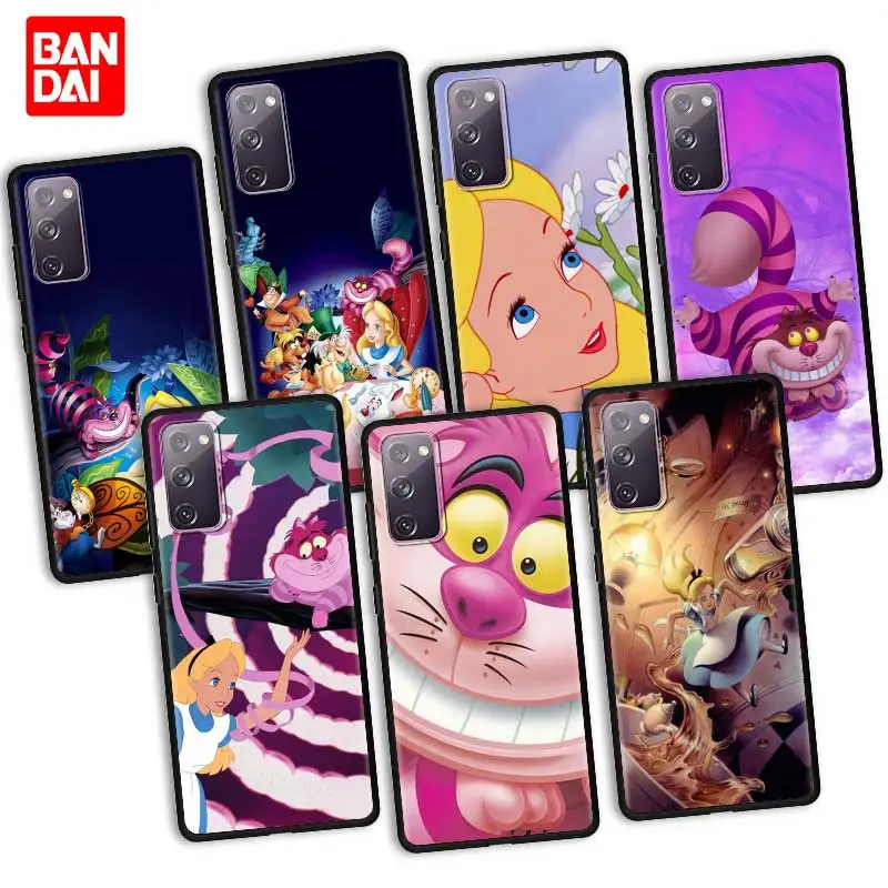 Alice In Wonderland Cat Phone Case for Samsung Galaxy S20 FE S21 S10 S9 Plus Ultra 5G S20fe S21fe S20ultra Cover Silicone |