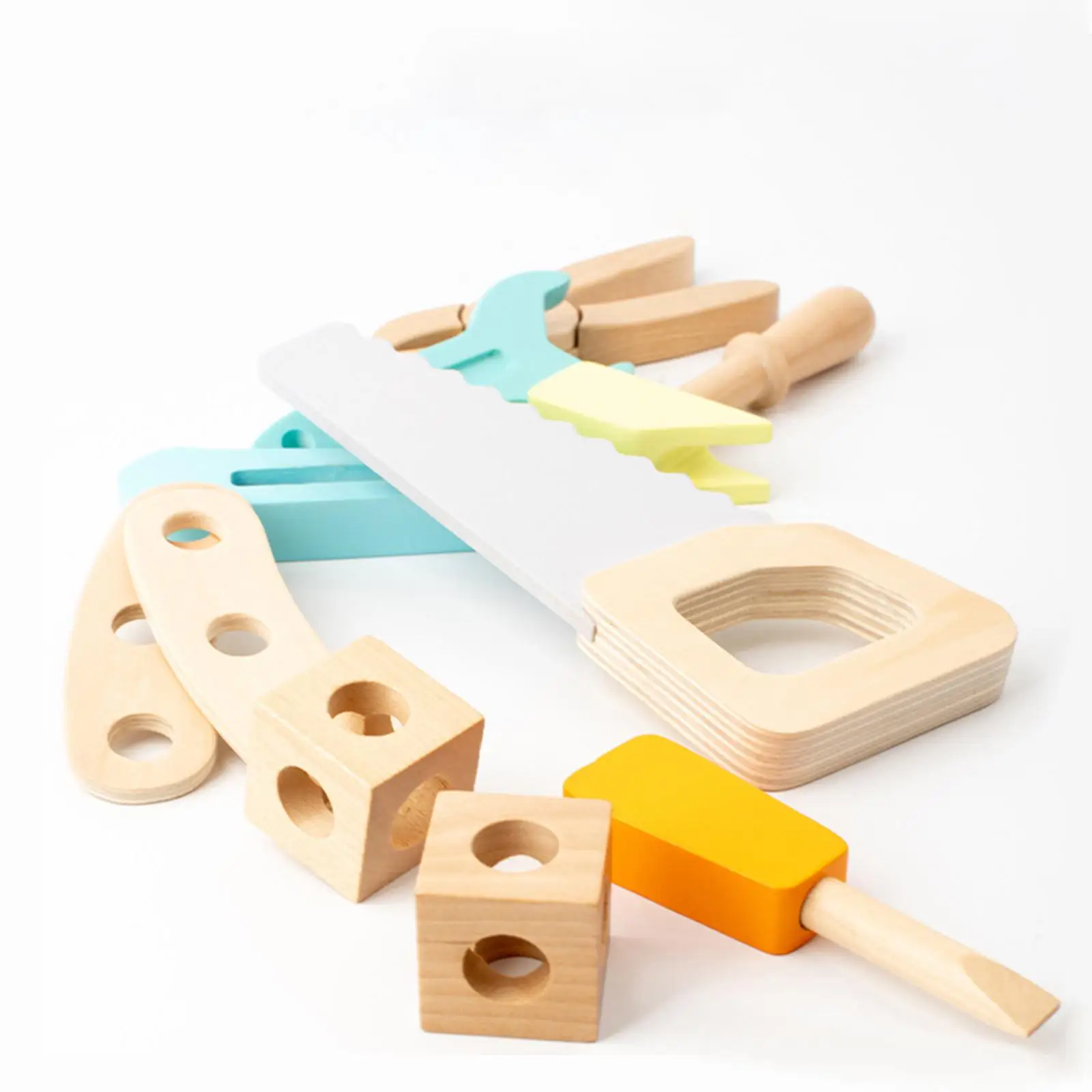 Kids Tool Belt Fine Motor Skill Stem Montessori Toys Wood Toy Set for Babies Kindergarten Girls Boys Preschool Birthday Gifts