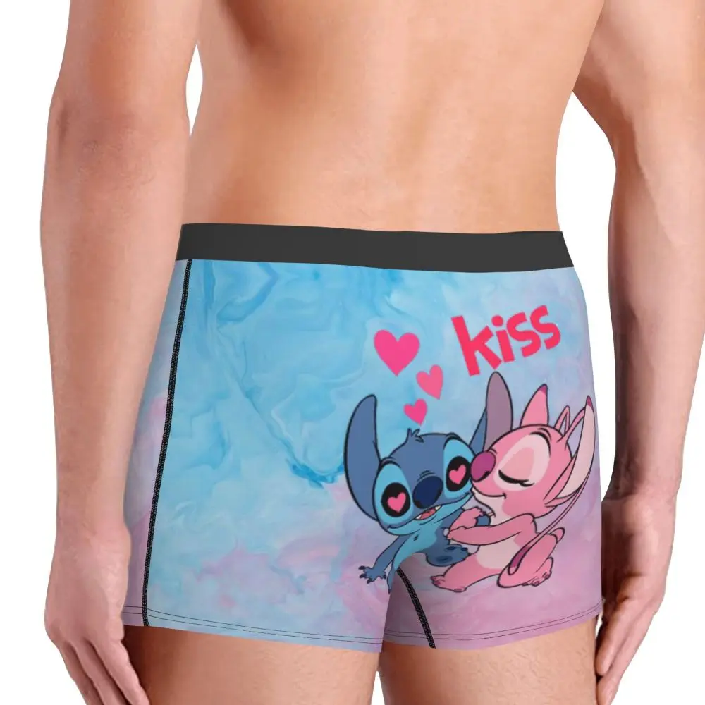 Custom Stitch Lion Cute Boxers Shorts Men's Disney Movie Briefs Underwear Fashion Underpants