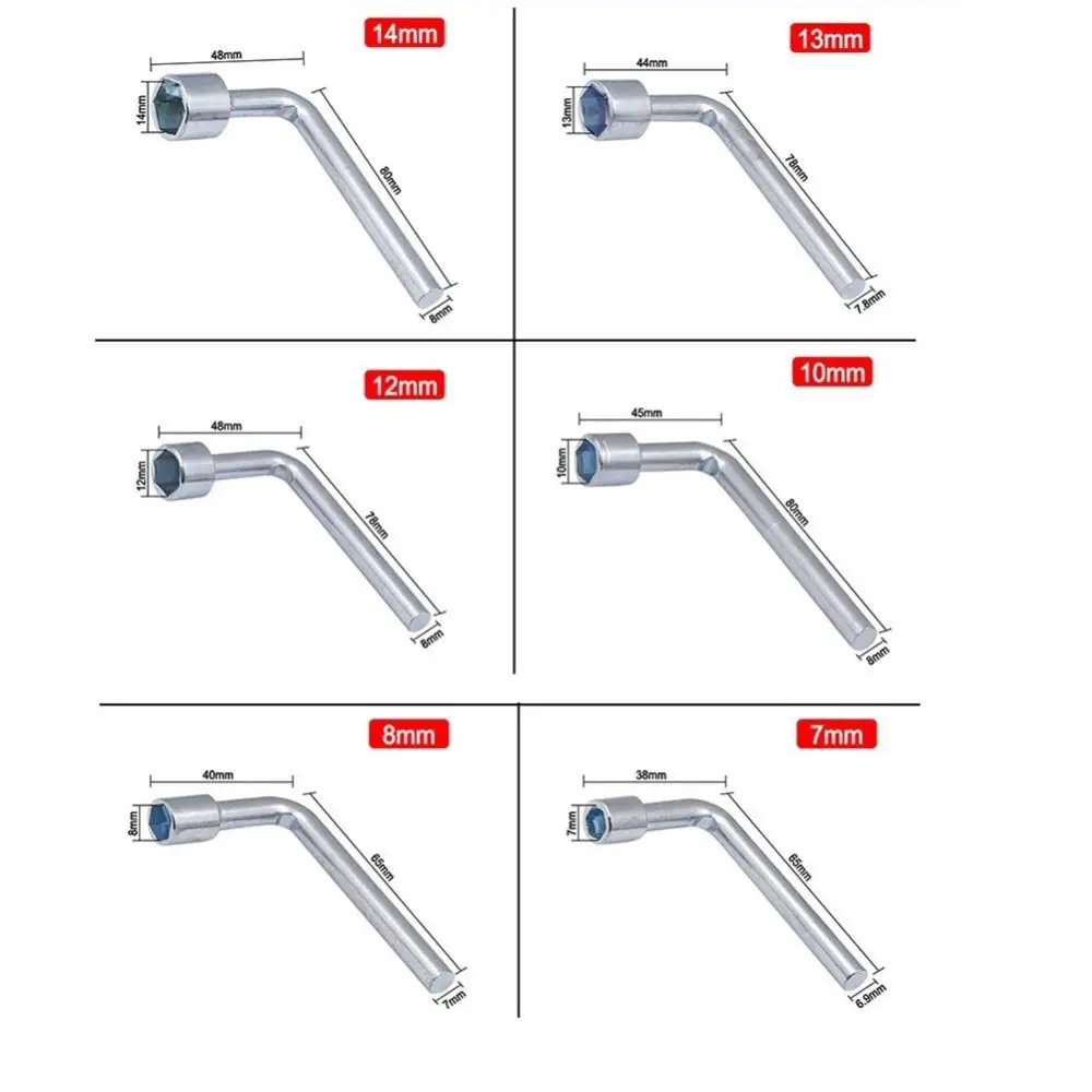 L자형 소켓 렌치 육각 슬리브 육각 키 스패너, 실용적인 핸드 수리 도구, 유지 보수 도구, 7mm, 8mm, 10mm, 12mm, 13mm, 14mm