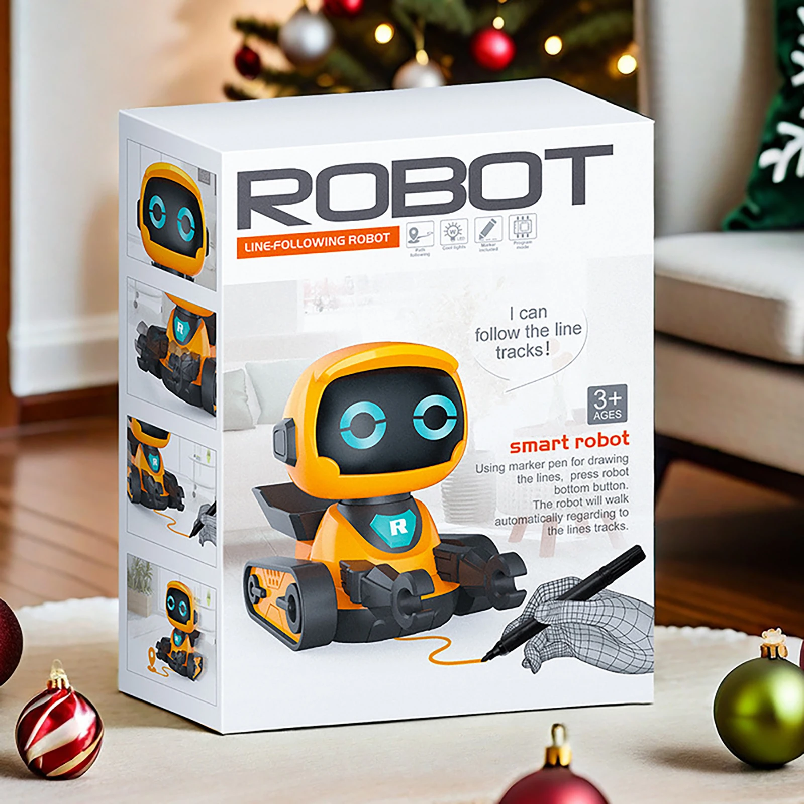 Smart Line Tracking Robot Toy With Sound Effects For Children_voghion.com