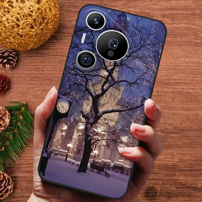 Festive Holiday Painted Silicone Phone Case - Soft and Stylish Cover