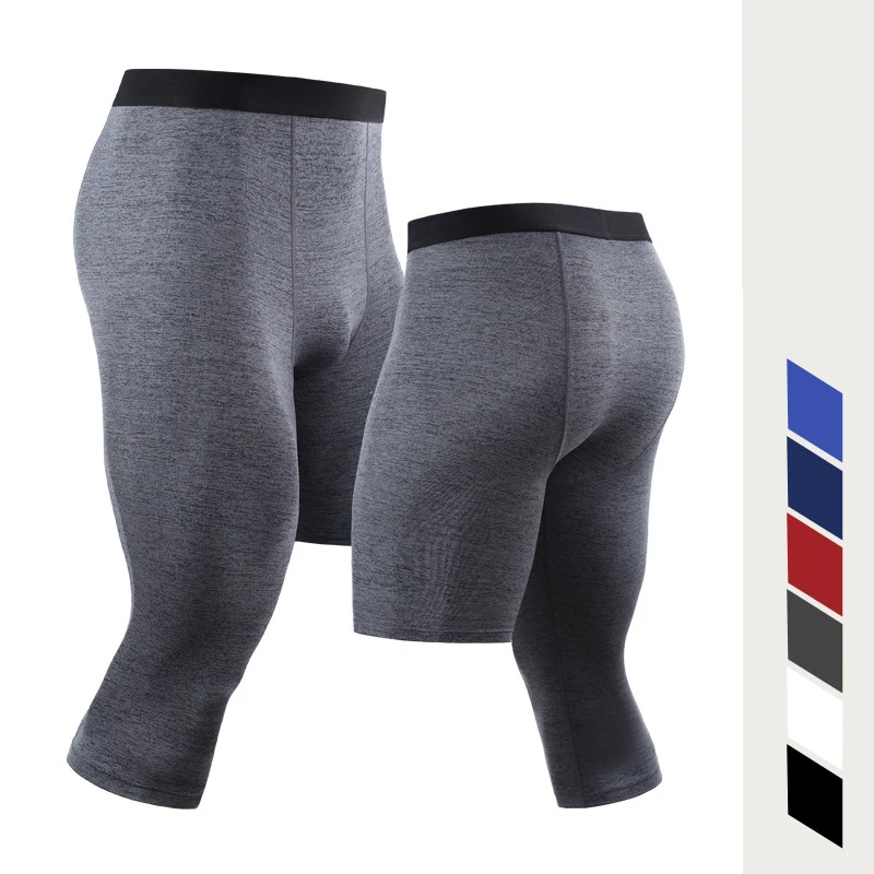 Soccer Pants Men Training Jogging Leggings Single Leg Tights Sports Basketball Running Fitness Irregular Compression Trousers