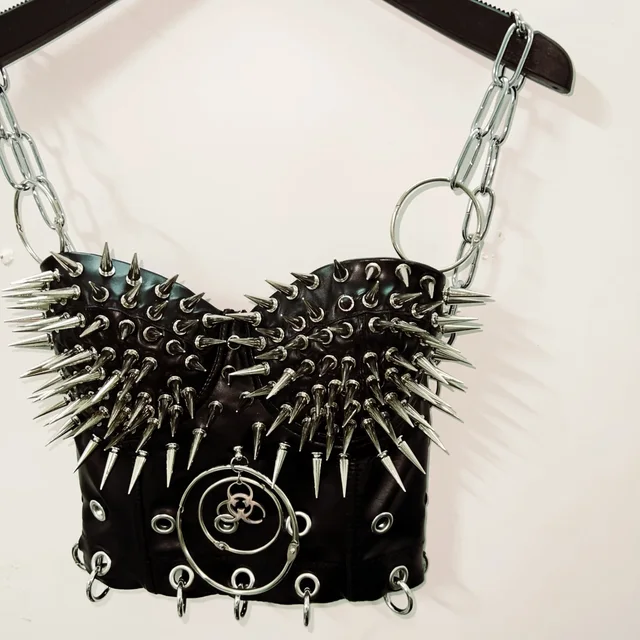 Spikey Cropped Bustier Top 2