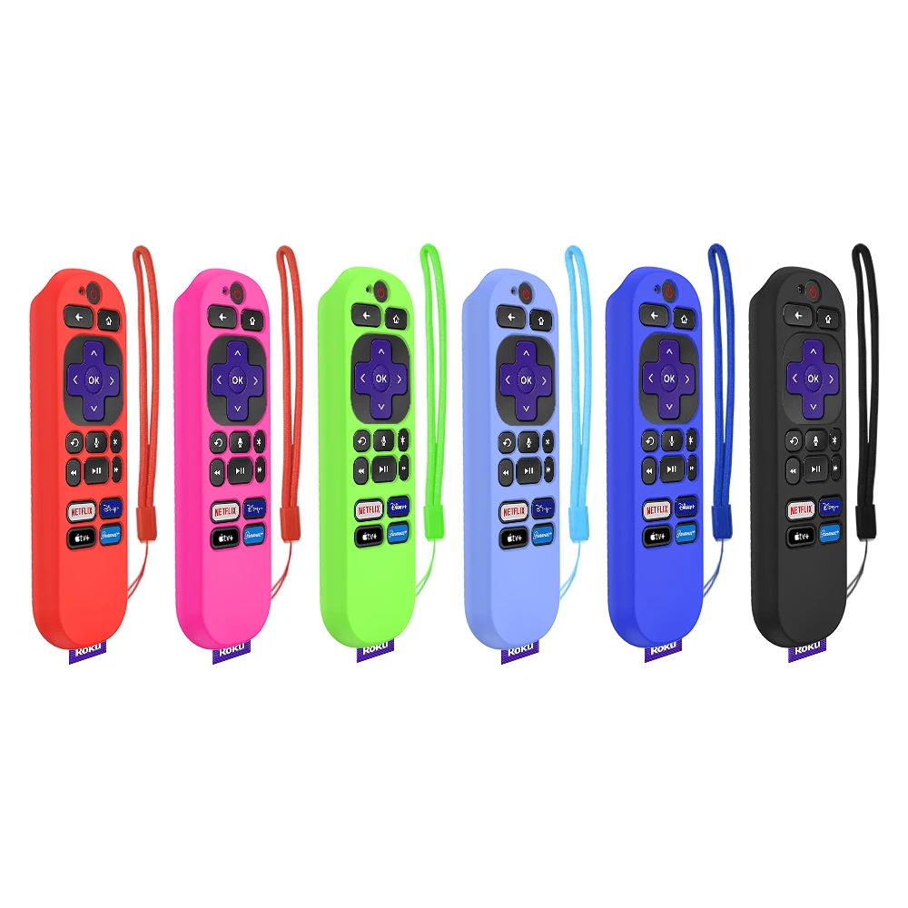 Smart TV Remote Full Wrap Protective Case for Roku Voice Remote (Official) RCA1R -for Roku Players, Audio, TV, Shockproof and Anti-Lost Protective Cover