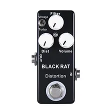 

MOSKY Black Rat Distortion Guitar Bass Classic T-Turbo Effect Pedal Processsor DC 9V Tone Volume Adjusting Knobs Guitar Parts