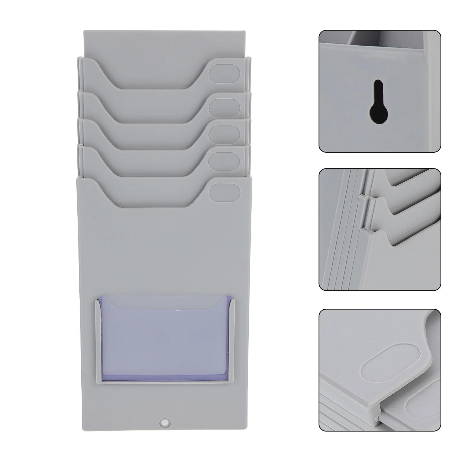 Wall Mounted Time Cards Rack Attendance Cards Organizer Warehouse Supplies telescopic attendance card holder factory supplies time cards plastic wall hanger