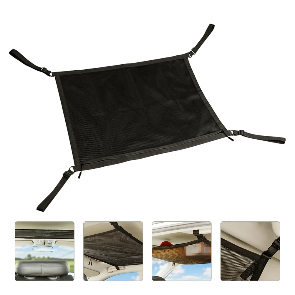

1 pc Car Roof Storage Bag Mesh Chain Pouch Drawstring Storage Container