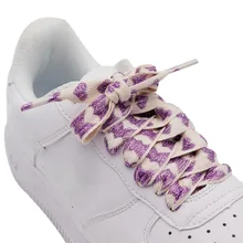 

Weiou Lace 1.65CM Fashion Canvas Skiing Boots Cute Cordon Wide Flat String With Heart Shape of Metallic Yarn Zapato Decoraciones