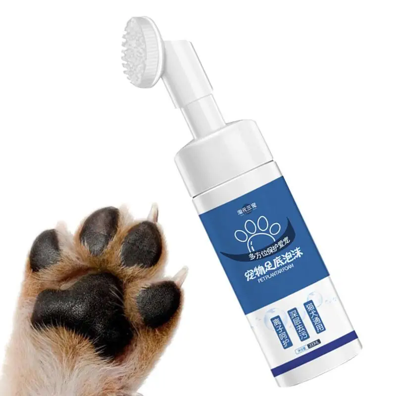 

200ml Dog Paw Cleaner Portable Foot Cleanser With Brush Pet Cat Dog Puppy Towel Foot Washer Cleaning Suitable For Cats & Dogs