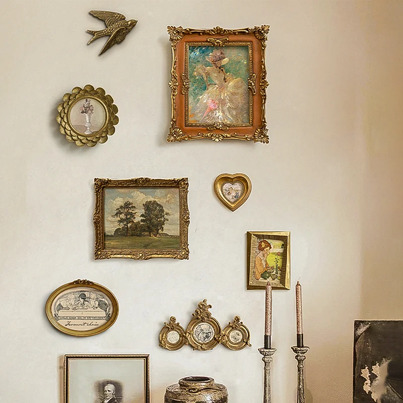 

Painting, playing and beautifying French retro decorative painting, American niche art, hanging painting, porch combination