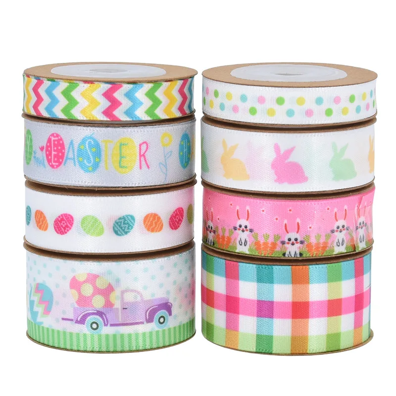 Ribbon Supplies 5 Yard Easter Ribbon Gifts Box Packaging Festival Event Party Handmade DIY Bowknot Hair Accessory Cake Bouquet Home Decoration