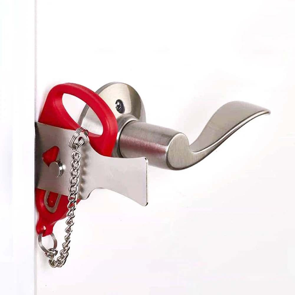 AirBNB Hotel Lock Portable Door Lock Accommodation Self-Defense Door Stopper Metal Safety Addalock Lockdown for Security