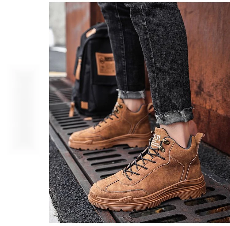 Warm Work Boots For Men Velvet Lined Winter Shoes Cold Resistant_voghion.com