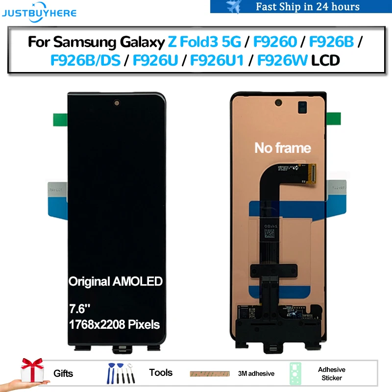 Original Amoled For Samsung Galaxy Z Fold3 Z Fold 3 5g F9260 F926b Pantalla  Lcd Display Touch Panel Screen Digitizer Assembly - Mobile Phone Lcd  Screens - AliExpress