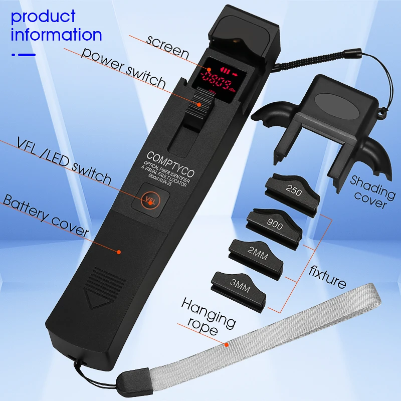 AUA-35 Metal Optical Fiber Identifier Fiber Optic Cable Testing Tool Live Fiber