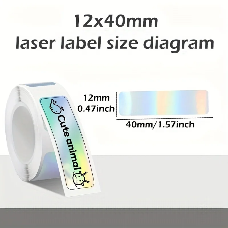 10Pcs Label Paper Stickers 12*40mm D30 Compatible with D30/D32/D35/P15 Portable Label Printer Suitable for Office Use 1600 Label