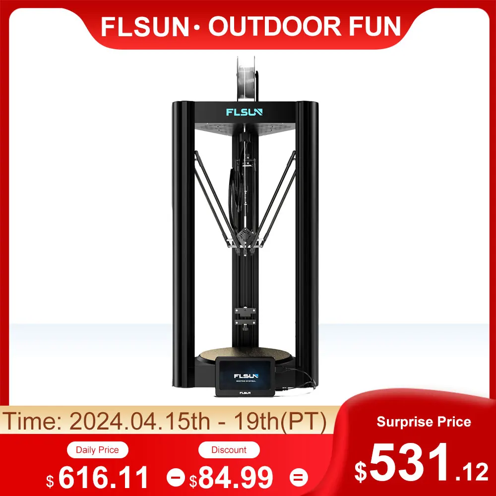 Flsun 3D Printer Delta FLSUN V400 FDM 600mm/s φ300mm*300mm*410mm