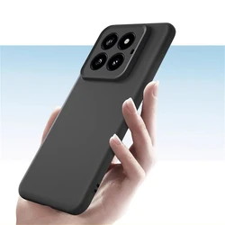 Luxury Soft Liquid Silicone Shockproof Bumper Case with Full Lens Protection - Solid Color for Xiaomi Mi 17 Pro (ZP Black)