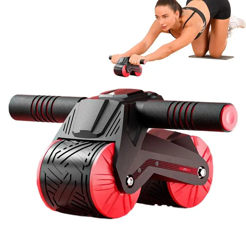 Fitness Ab Roller Coaster Wheel Automatic Rebound Belly Wheel Gym Fitness Double-Wheel Core Roller Wheel Per L'Esercizio Della Pancia