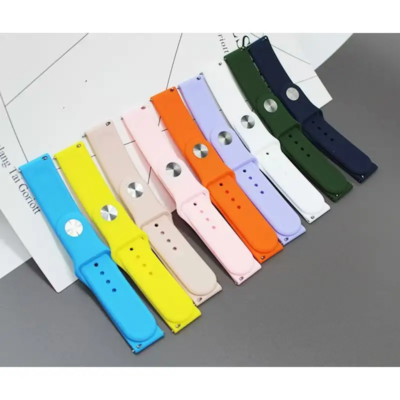 Silicone Sports Watch Strap Bracelet - Universal Fit for Popular Smartwatches (20mm/22mm)